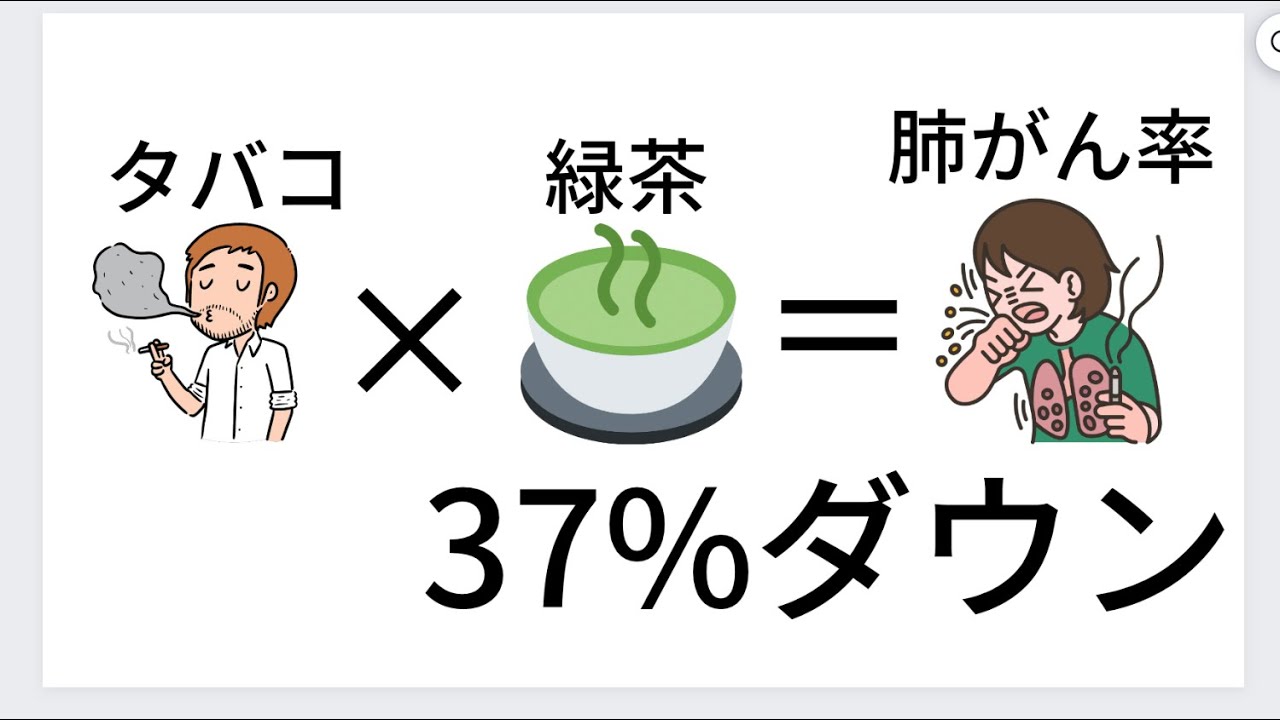 タバコ×緑茶＝肺がん予防率37%