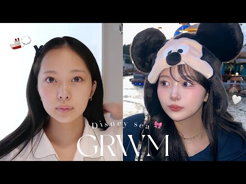 【grwm】ディズニー行った日の激盛れメイクする‼️雑談準備動画💨